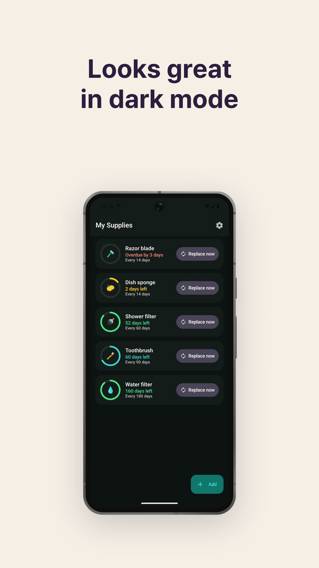 Dark mode included